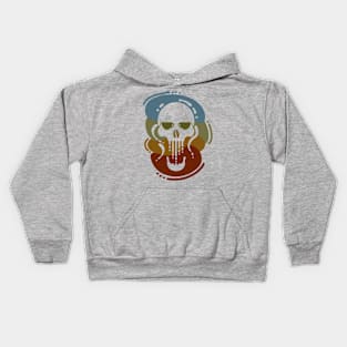 Coffee Cup Eyed Skull Retro Kids Hoodie